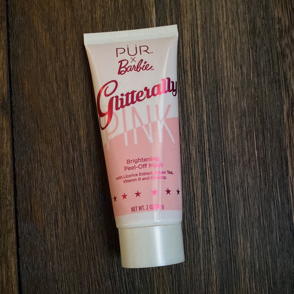 New. Sealed.  PUR Barbie Glitterally Pink Mask